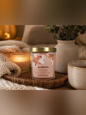 Goodbaths Cozy Hour Cotton Blossom & Musk 7oz Scented Candle